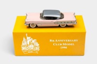 PONTIAC: A 1:43 scale Brooklin Collection White Metal model of a 1958 Pontiac Bonneville Sport Coupe Hardtop, Limited edition of 350, 8th Anniversary Club Model 1996