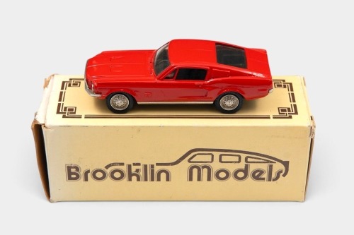 FORD MUSTANG: A 1:43 scale Brooklin Collection White Metal model of a 1968 Ford Mustang Fastback