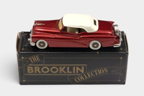 BUICK: A 1:43 scale Brooklin Collection White Metal model of a 1953 Buick Skylark Convertible (Red)