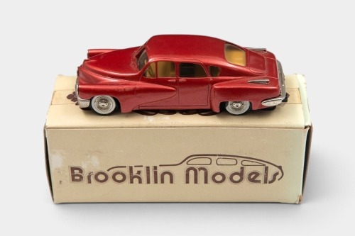 TUCKER: A 1:43 scale Brooklin Collection White Metal model of a 1948 Tucker Torpedo Model No.2