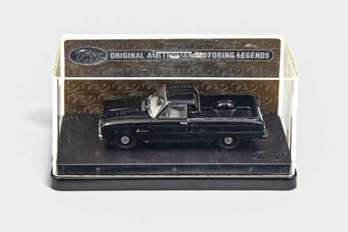 XL FALCON: A Trax 1:43 scale Ford XL Falcon deluxe utility model, finished in black paintwork, model number TR43