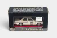 HQ BELMONT: A Trax 1:43 scale Holden HQ Belmont sedan model, finished in white paintwork with the ABC radio taxi co-op livery, part of the Aussie taxi series of models, model number TR17J