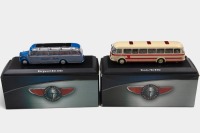 BUS: Two 1:76 scale ATLAS EDITIONS bus models. Borgward BO 4000 & Skoda 706 RTO models