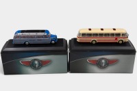 BUS: Two 1:76 scale ATLAS EDITIONS bus models. Borgward BO 4000 & Skoda 706 RTO models - 2