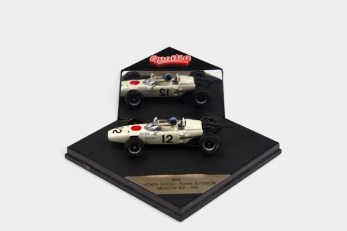 HONDA: A 1:43 scale Quartzo model of the Honda RA272E as driven by Ronnie Bucknum - Mexican Grand Prix 1965