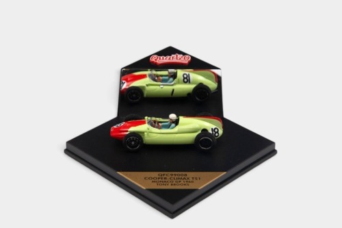 COOPER: A 1:43 scale Quartzo model of the Cooper Climax T51 as driven by Tony Brooks, Monaco Grand Prix 1960