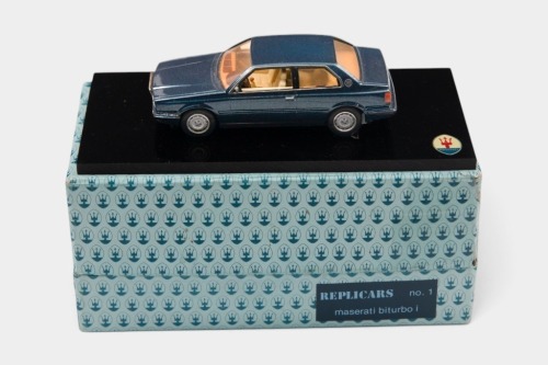 267 · MASERATI: A 1:43 scale Replicars hand-built white metal model, No.1 Maserati Biturbo I