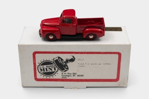 FORD: A 1:43 scale white metal US Mint Model, 1950 Ford F1 Pick-up. Within box