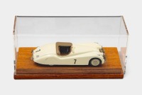 XK120: A 1:43 scale RAE/Apollo Models white metal model of a Jaguar XK 120 in white #7 - 2
