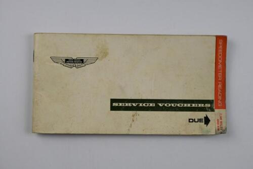 ASTON MARTIN: A 1972 Aston Martin DBS V8 Service Vouchers booklet