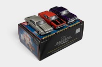 TRAX: A 1:43 scale Trax Models 3-car set 'The Aussie Muscle Car War of 71' comprising Holden HK Monaro Coupe, Valiant R/T Charger, and a Ford XY Falcon GTHO Phase III - 2