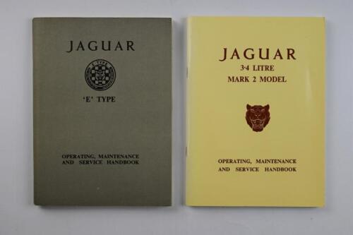JAGUAR: Two re-print Jaguar Operating, Maintenance and Service handbooks for Jaguar 'E' Type and 3.4 Litre Mark 2 Model