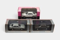 JAPANESE MARQUES: Three 1:43 scale models of Japanese marque cars, including two Mitsubishi Galants and a Nissan Cedric