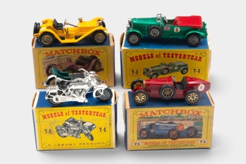 MATCHBOX: Four Matchbox 'Models of Yesteryear' models within original boxes including Y5, Y6, Y7 and Y8