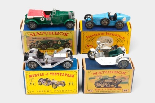 376 · MATCHBOX: Four Matchbox 'Models of Yesteryear' models in original boxes, Y5, Y6, Y7, and Y8