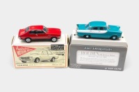 TRAX: Two 1:43 scale Trax models, TR20 a Holden FB Sedan in blue, and TR8 a Holden Torana GTR-XU1 in red