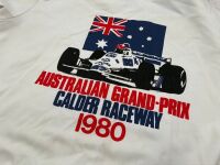 AUSTRALIAN GRAND PRIX: An Official 1980 Australian Grand Prix jacket (in used condition with a small split in the stitching and some yellowing with age) together with a collection of caps [Location: Sydney]