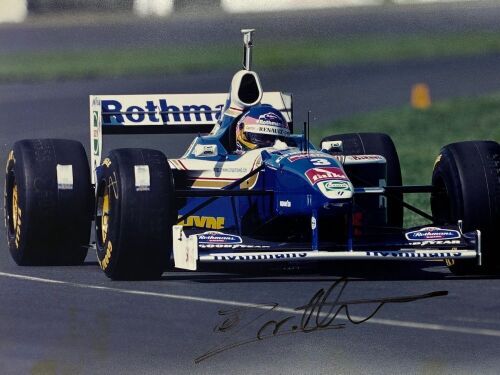 JACQUES VILLENEUVE: A signed original photograph by John Morris [Location: Sydney]
