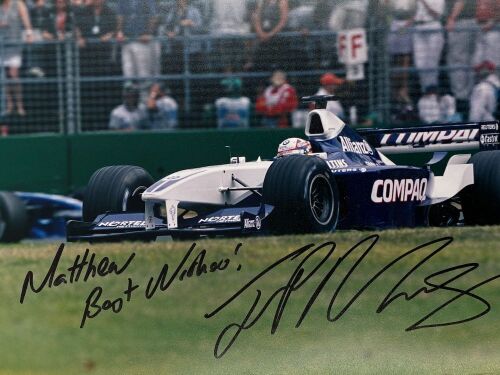 JUAN PABLO MONTOYA: A signed original photograph by John Morris [Location: Sydney]