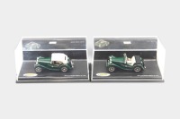 MG TC: Two 1:43 scale Vitesse model MG TC Roadsters