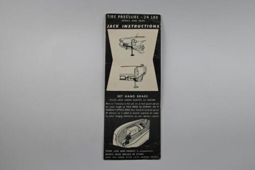 CADILLAC: A cardboard jack instructions information piece