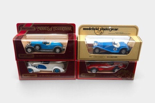 MATCHBOX: Four Matchbox 'Models of Yesteryear' models within boxes