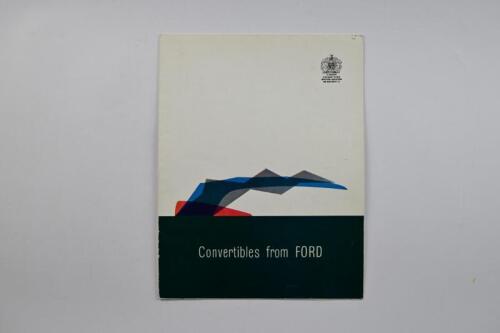 FORD: A 1960 'Convertibles from FORD' fold out sales brochure