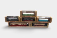 RAILCARS: Six 1:87 (HO) scale model railcars by Atlas Editions models