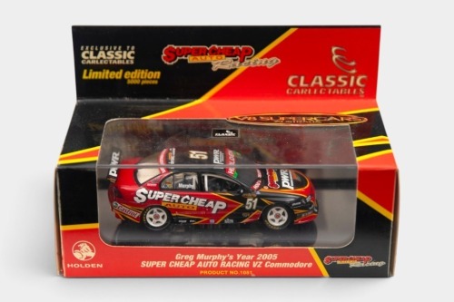 GREG MURPHY: A 1:43 scale Classic Carlectables Holden VZ Commodore 2005 V8 Supercar of Greg Murphy's #51 Supercheap Auto Racing, boxed with COA
