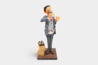 G.FORCHINO: A comical-style sculpture by Guillermo Forchino, titled 'The Winetaster', measures approx. 43cm tall