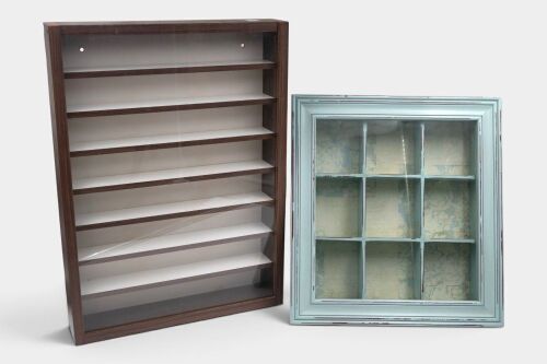 CABINETS: Two timber display cases suited to the display of 1:43 and smaller-scale models