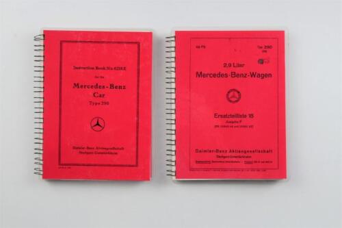 MERCEDES-BENZ TYPE 290: Two re-printed Mercedes-Benz Type 290 publications. Catalogue and Instruction Book