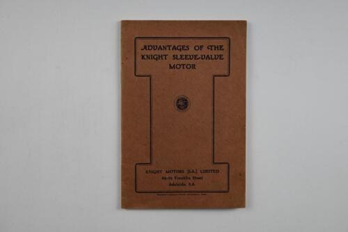 KNIGHT SLEEVE-VALVE MOTOR: 'Advantages Of The Knight Sleeve-Valve Motor' booklet as produced by Knight Motors (S.A) Limited