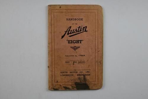 AUSTIN: A 1939 Handbook Of The Austin "EIGHT" (Publication No.1756A)