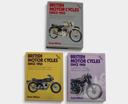 BRITISH: Three hardcover books relating to British makes by Steve Wilson [Location: Melbourne]