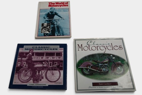CLASSIC MOTORCYCLES: Three hardcover books relating to classic motorcycles [Location: Melbourne]