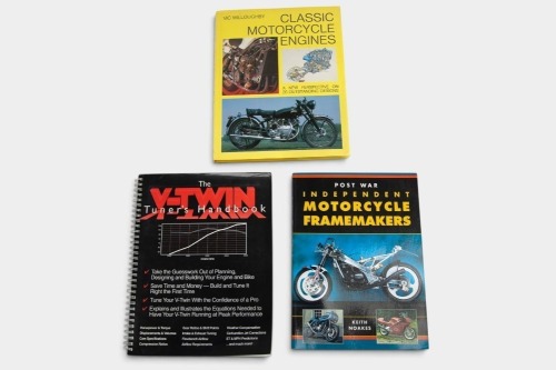 40 · MOTORCYCLE ENGINES / DESIGN: Three books relating to motorcycle engines & design [Location: Melbourne]