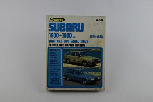 SUBARU: A Gregory's Subaru 1600-1800 cc 1979-1988 Four and Two Wheel Drive Service and Repair Manual