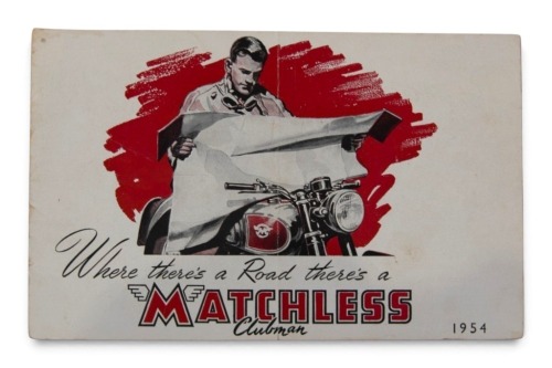 MATCHLESS: A 1954 Matchless Clubman model range sales brochure, 11 pages [Location: Melbourne]