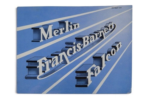 FRANCIS-BARNETT: A circa 1952 Francis-Barnett two page brochure covering the Merlin & Falcon models [Location: Melbourne]