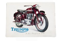 TRIUMPH: A rare 1951 Triumph model range brochure, 10 pages [Location: Melbourne] - 2