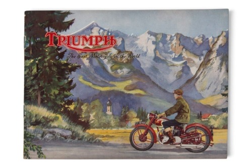 TRIUMPH: A rare 1949 Triumph model range brochure, 10 pages [Location: Melbourne]