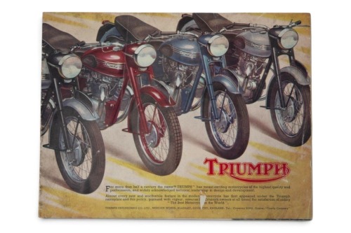 123 · TRIUMPH: A rare 1955 Triumph model range sales brochure, 10 pages [Location: Melbourne]
