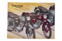 TRIUMPH: A rare 1955 Triumph model range sales brochure, 10 pages [Location: Melbourne] - 2