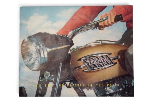TRIUMPH: A rare 1957 Triumph model range sales brochure, 10 pages [Location: Melbourne]