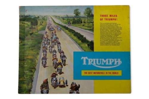 TRIUMPH: A rare 1960 Triumph model range sales brochure, 10 pages [Location: Melbourne]