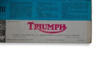 TRIUMPH: A rare 1960 Triumph model range sales brochure, 10 pages [Location: Melbourne] - 3