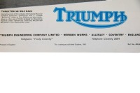 TRIUMPH: A rare 1962 Triumph model range sales brochure, 12 pages [Location: Melbourne] - 3