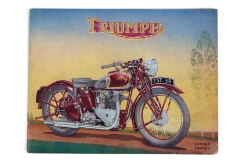 139 · TRIUMPH: A very rare 1939 Triumph model range sales brochure, 22 pages [Location: Melbourne]