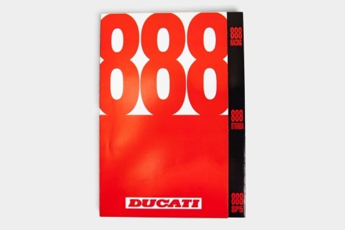 DUCATI: A 1993 Ducati rare 888 Racing, Strada & SP5 sales brochure, multilingual [Location: Melbourne]